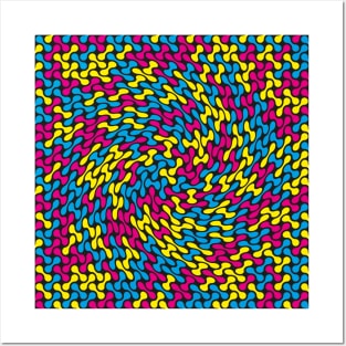 Twisted Metaballs Pattern (CMYK) Posters and Art